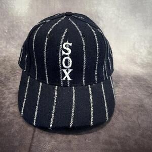 Vintage Chicago White Sox American Needle Fitted Hat Sz 7 1/8 Pinstripe Wool MLB